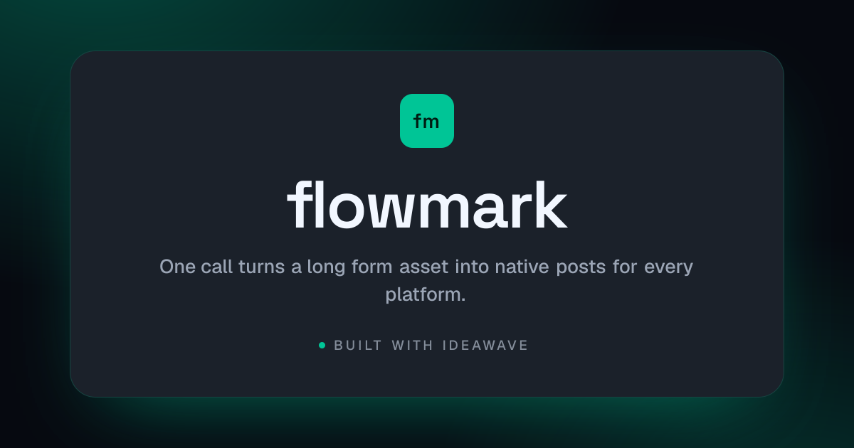 Flowmark, built from PostPeer